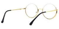 Raleigh - Round Black Eyeglasses | Vooglam Side View