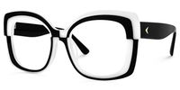 Mabon - Butterfly Black/White Eyeglasses | Vooglam Front View