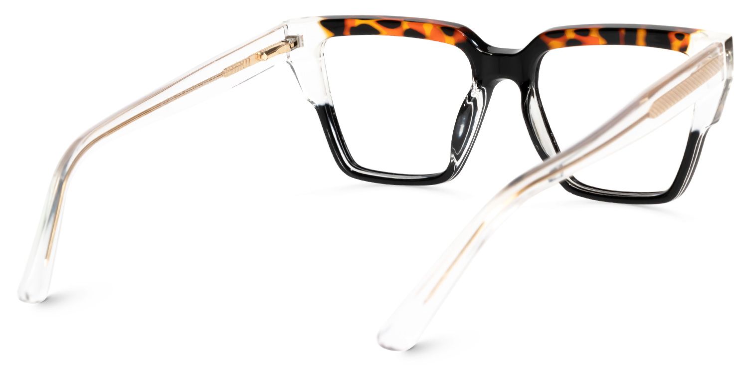 Sherwin - Rectangle Black/Tortoise Eyeglasses | Vooglam Side View