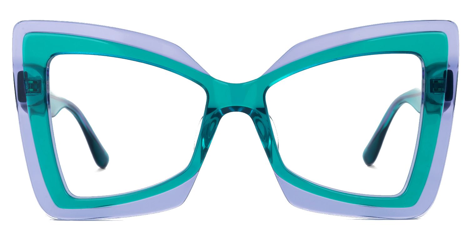 Elpi - Butterfly Blue/Purple Eyeglasses | Vooglam Angle View