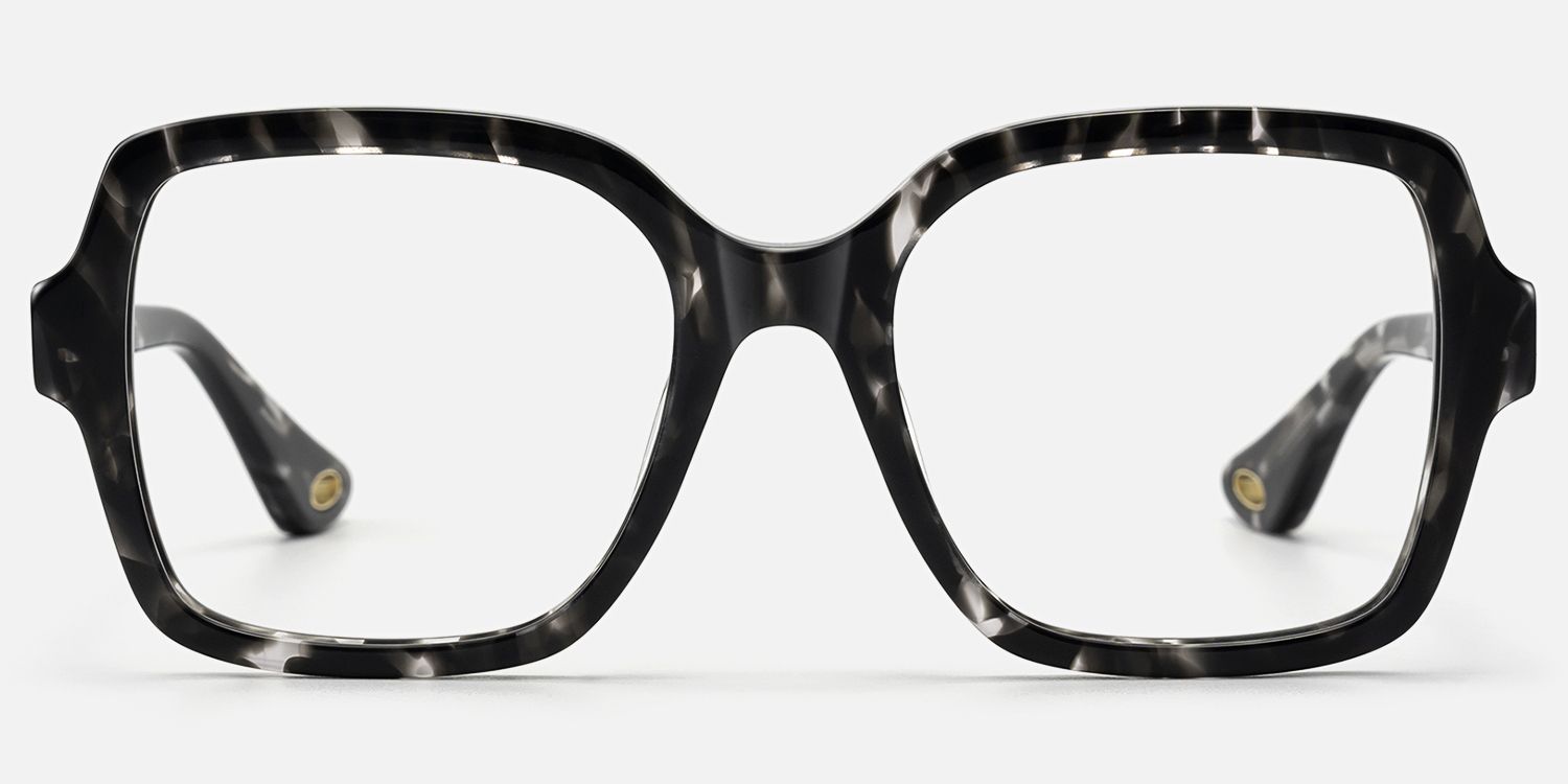 Meridian - Statement Square Black Eyeglasses | Vooglam Angle View