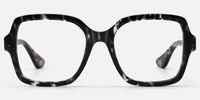 Meridian - Statement Square Black Eyeglasses | Vooglam Angle View