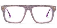 Najinca - Rectangle Pink Eyeglasses | Vooglam Angle View