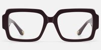 Axis - Large Burgundy Art Deco Glasses | Vooglam Angle View