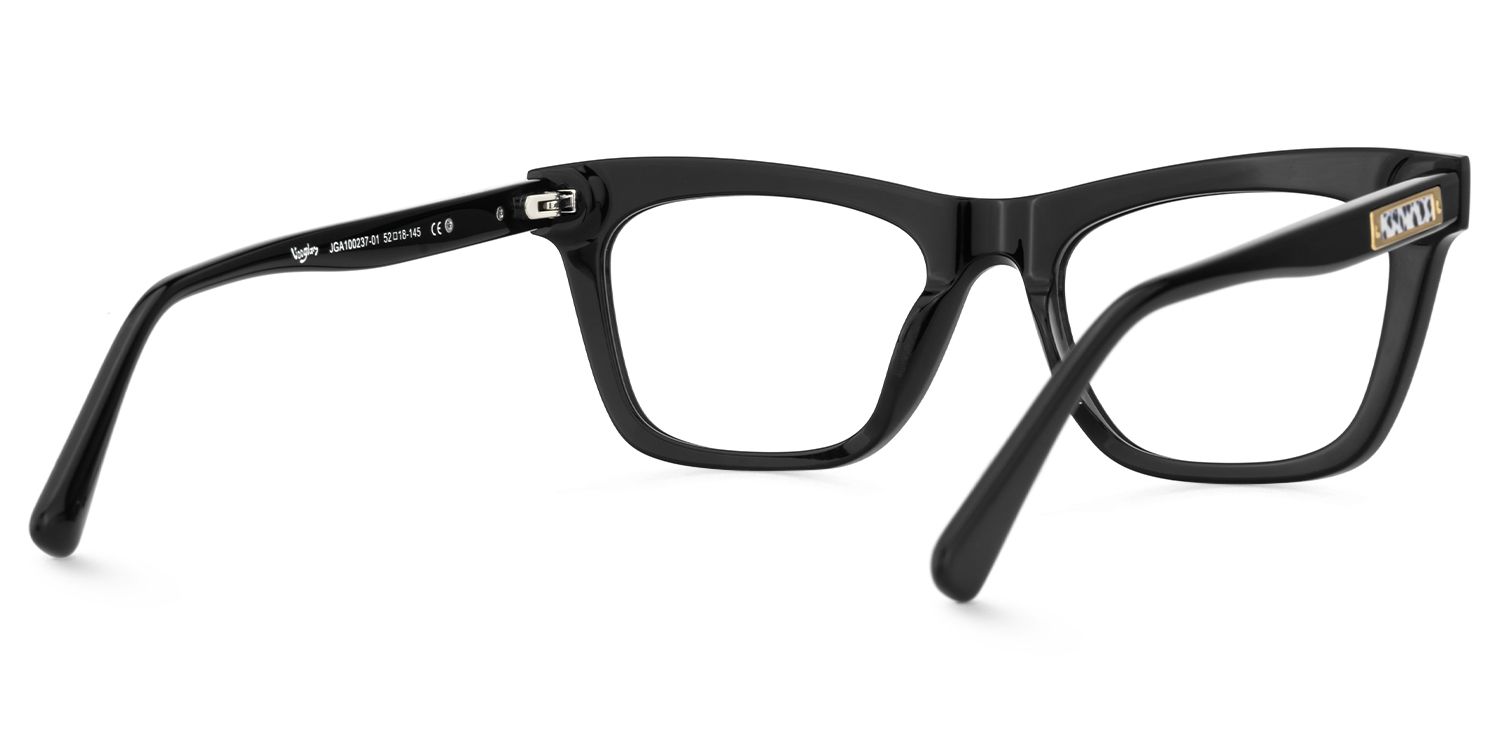 Calico - Square Black Eyeglasses | Vooglam Side View