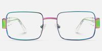 Odelya - Rectangle Multicolor Eyeglasses | Vooglam Angle View