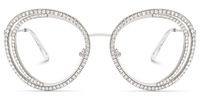 Hafiz - Round Silver Eyeglasses | Vooglam Angle View