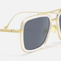 Alvira - Clear Aviator Sunglasses Gold Frame | Vooglam Design Details