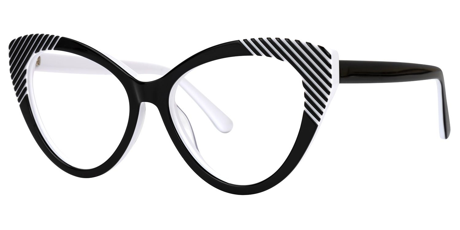 Danail - Cat Eye Black Eyeglasses | Vooglam Front View