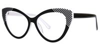 Danail - Cat Eye Black Eyeglasses | Vooglam Front View