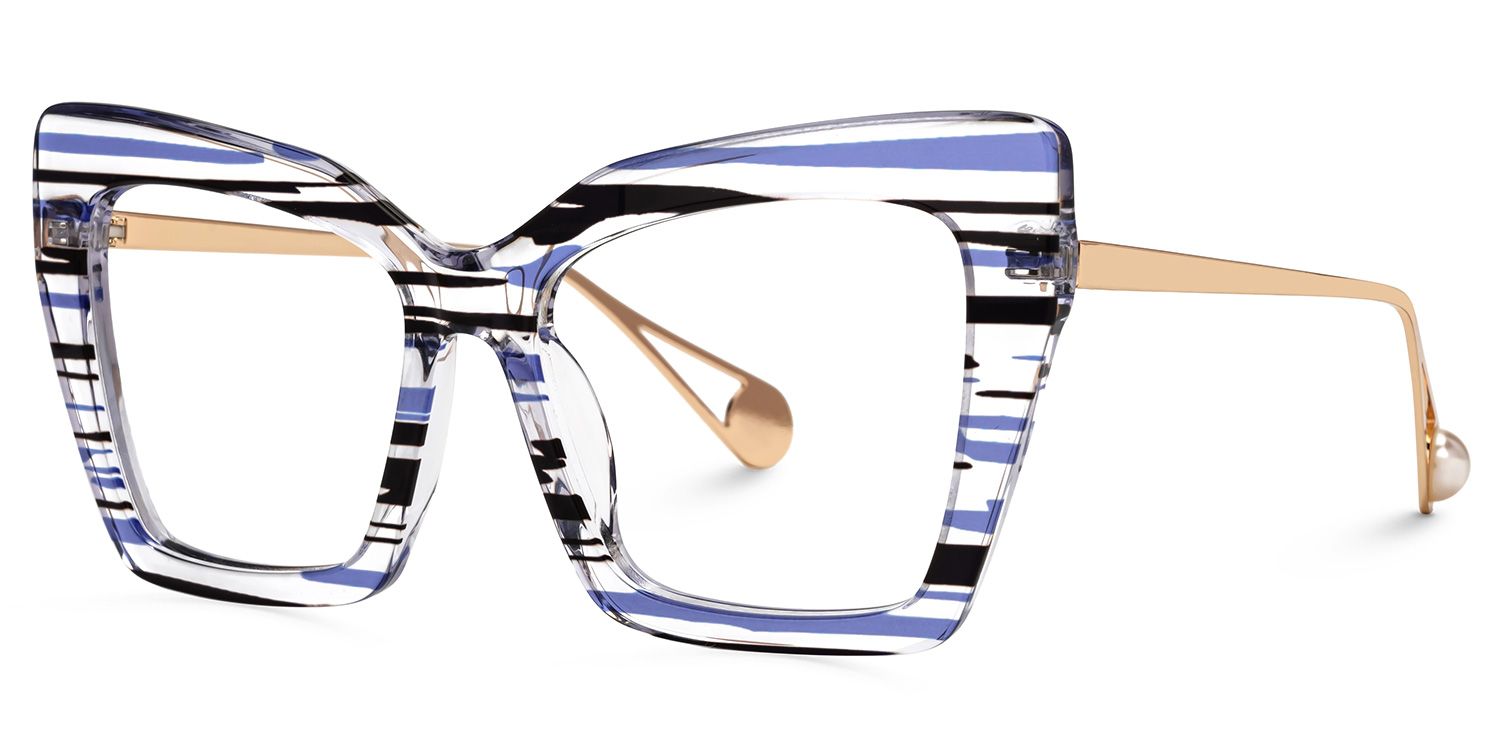 Felicitas - Butterfly Multicolor Eyeglasses | Vooglam Front View