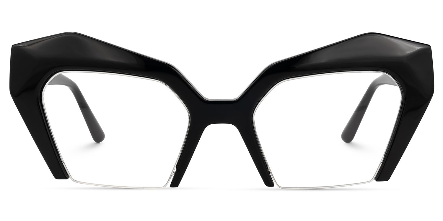Aeneas - Cat Eye Black Eyeglasses | Vooglam Angle View