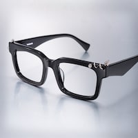 Spike - Rectangle Black Eyeglasses - 3
