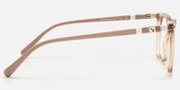 Terra - Square Champagne Eyeglasses | Vooglam Side View
