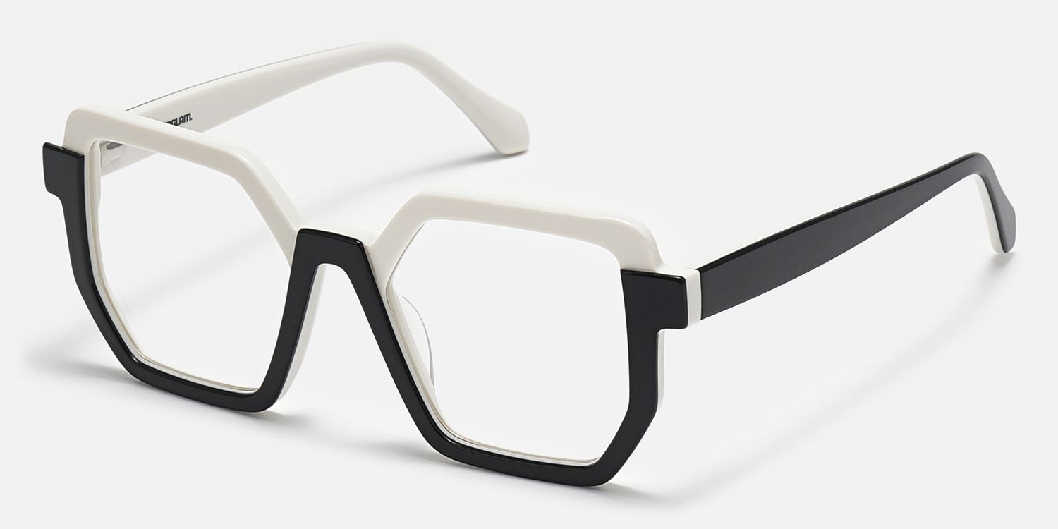 Mixon - Unique Black & White Designer Glasses | Vooglam Front View