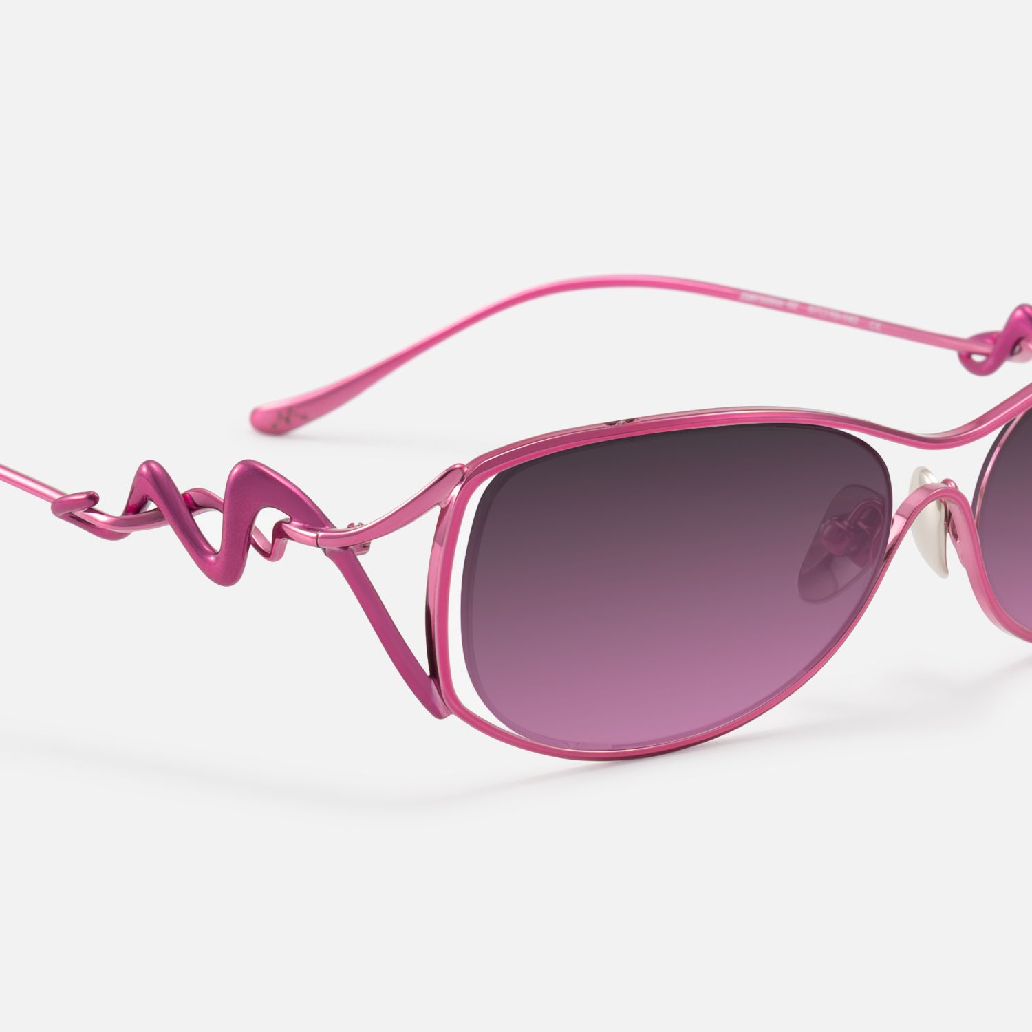 Okinawa - Wave Temple Purple Lens Pink Sunnies | Vooglam Design Details