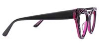 Ivey - Cat Eye Black/Purple Eyeglasses | Vooglam 