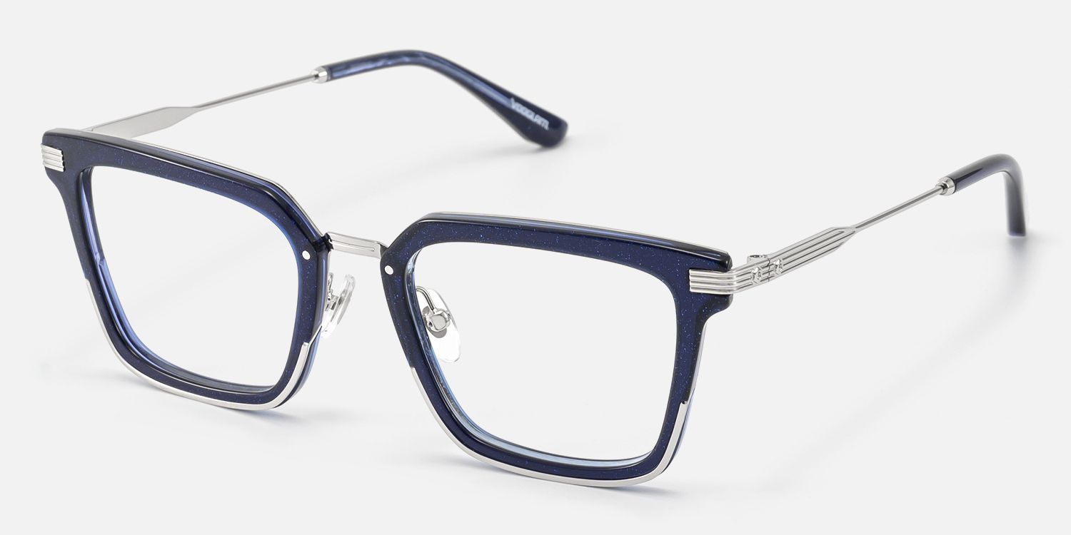 Kassel - Urban Modular Navy Blue Glasses | Vooglam Front View