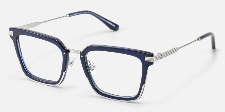 Kassel - Urban Modular Navy Blue Glasses | Vooglam