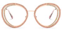 Hafiz - Round Pink Eyeglasses | Vooglam Angle View