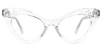Ilyssa - Cat Eye Crystal Eyeglasses | Vooglam Angle View