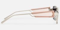 Rogue - Rectangle Silver Sunglasses | Vooglam Side View