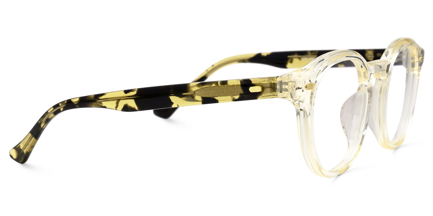 Kacela - Round Yellow Eyeglasses by Vooglam - Product View 4