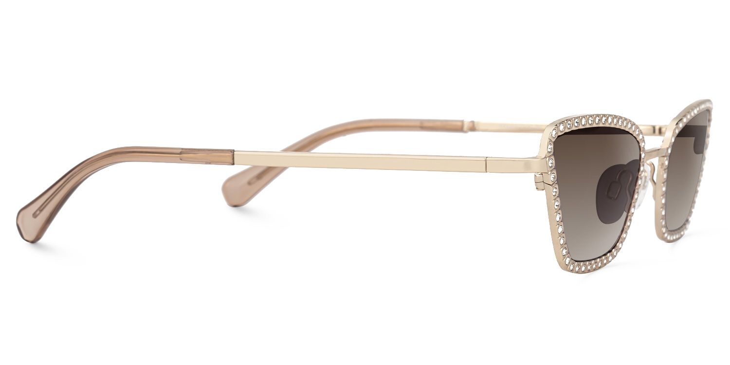 Farrell - Cat Eye Gold Prescription Sunglasses | Vooglam 4