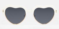 Galido - Geometric White Prescription Sunglasses | Vooglam Angle View