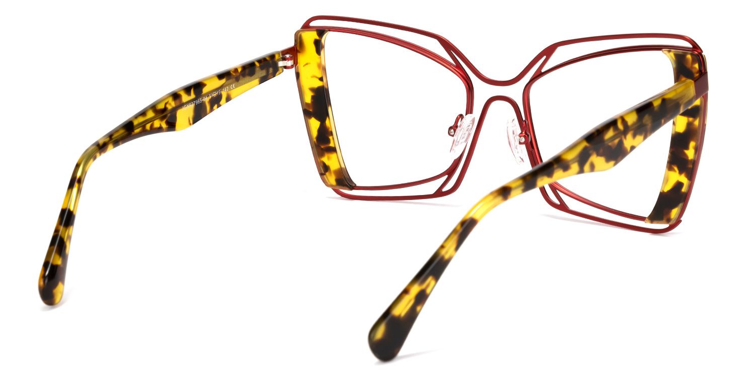 Russell - Square Tortoise Eyeglasses | Vooglam Side View