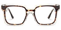 Fenicia - Square Tortoise Eyeglasses | Vooglam Angle View