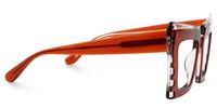 Faylinn - Rectangle Red Eyeglasses | Vooglam 