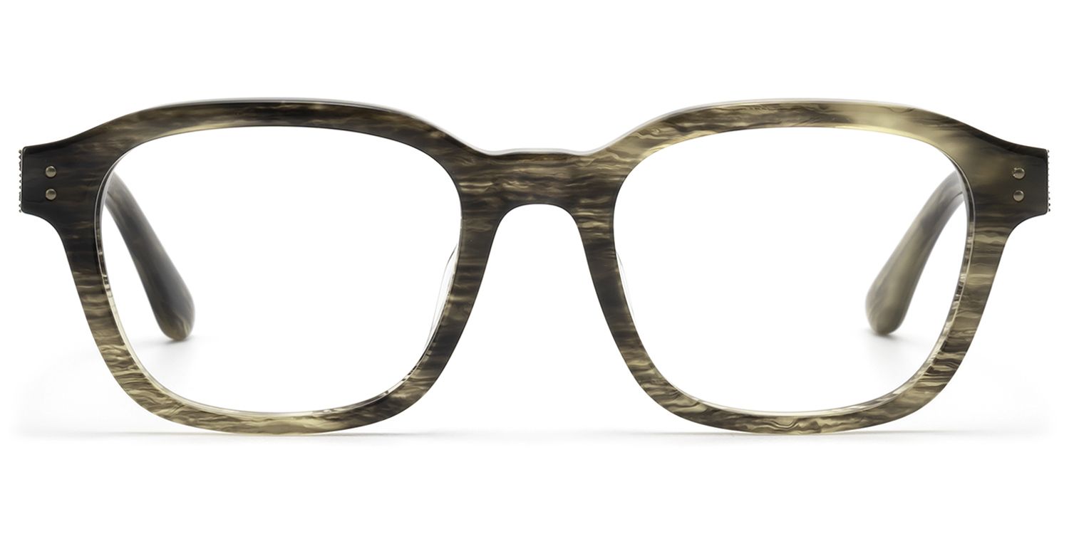 Frame Size of Rainier - Clear Brown Horn Rim Zipper Glasses | Vooglam