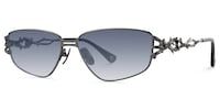 Spine - Geometric Grey Sunglasses - 2