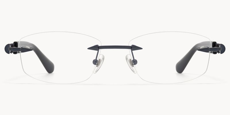 Fracture - Rectangle Black Eyeglasses