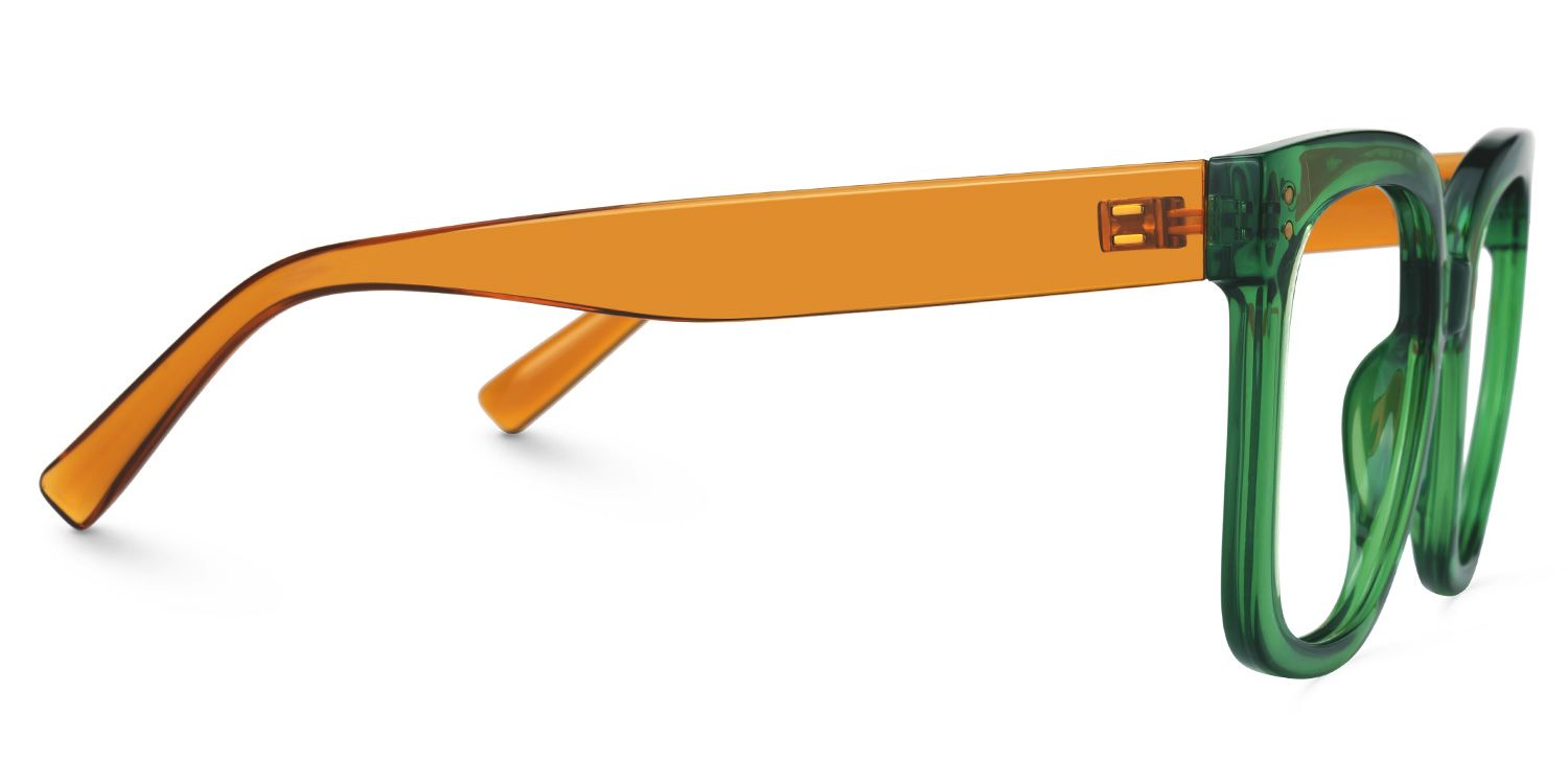 Ellema - Square Green Eyeglasses | Vooglam 4