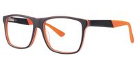 Elettra - Rectangle Orange Eyeglasses | Vooglam Front View