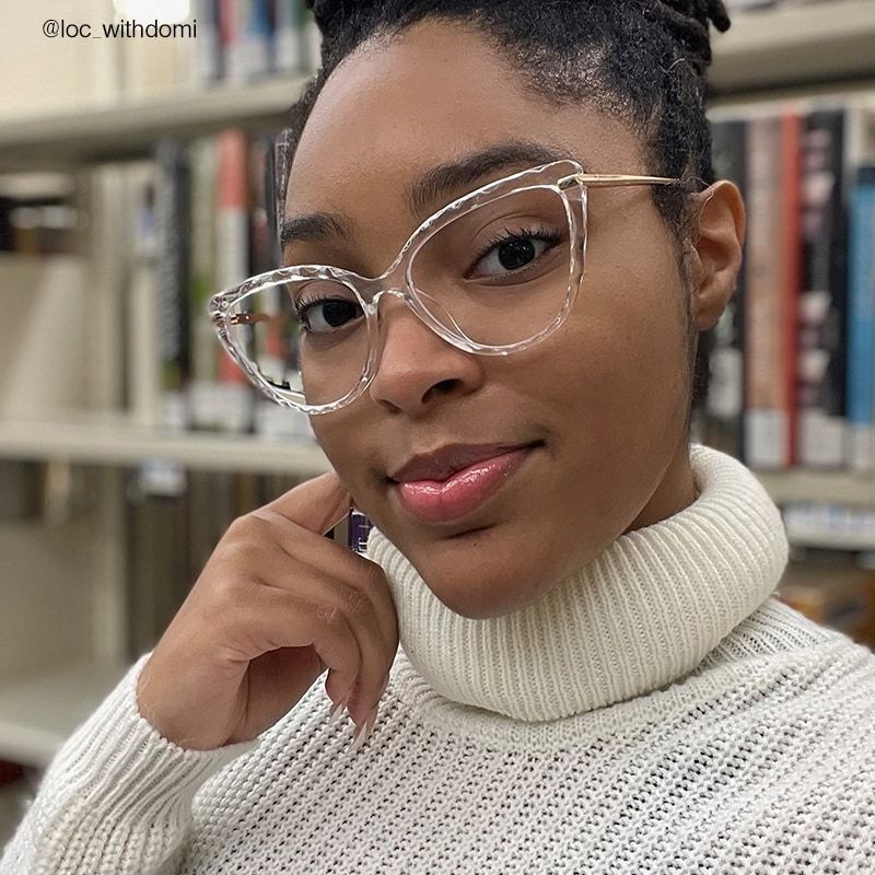 Dayna - Cat Eye Crystal Eyeglasses