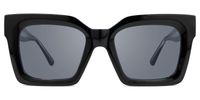 Pacheco - Rectangle Black Sunglasses | Vooglam Angle View
