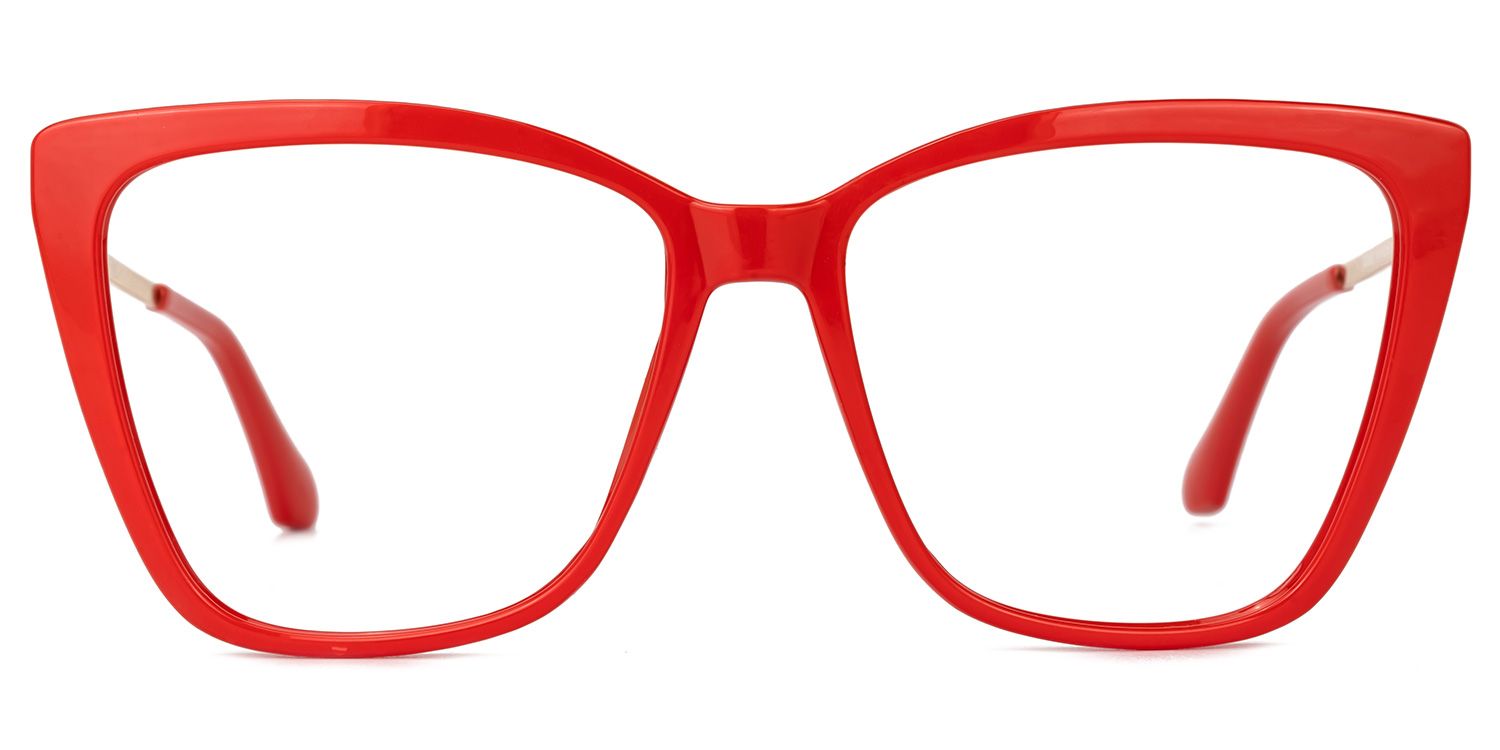 Adebola - Square Red Eyeglasses product detail 2