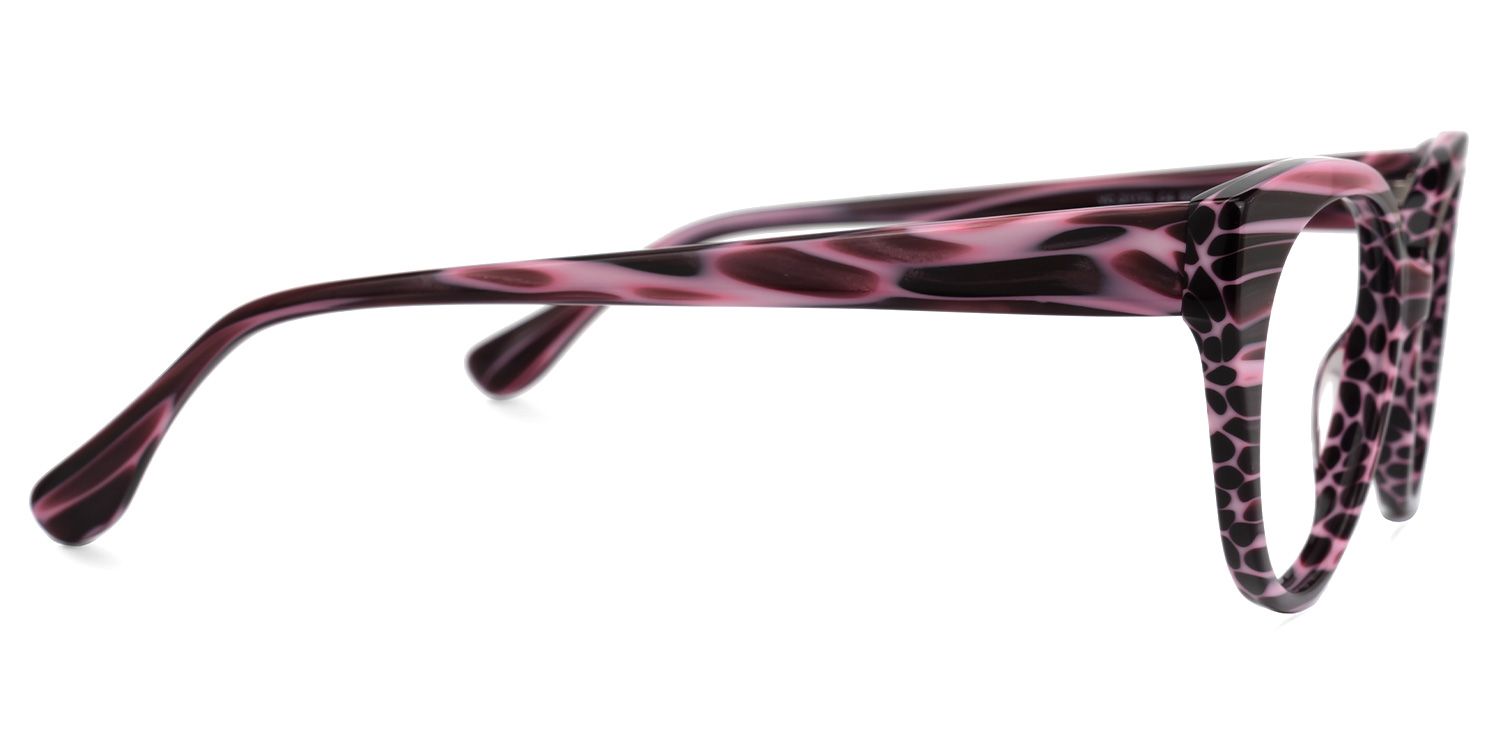 Delara - Cat Eye Purple Eyeglasses | Vooglam 4