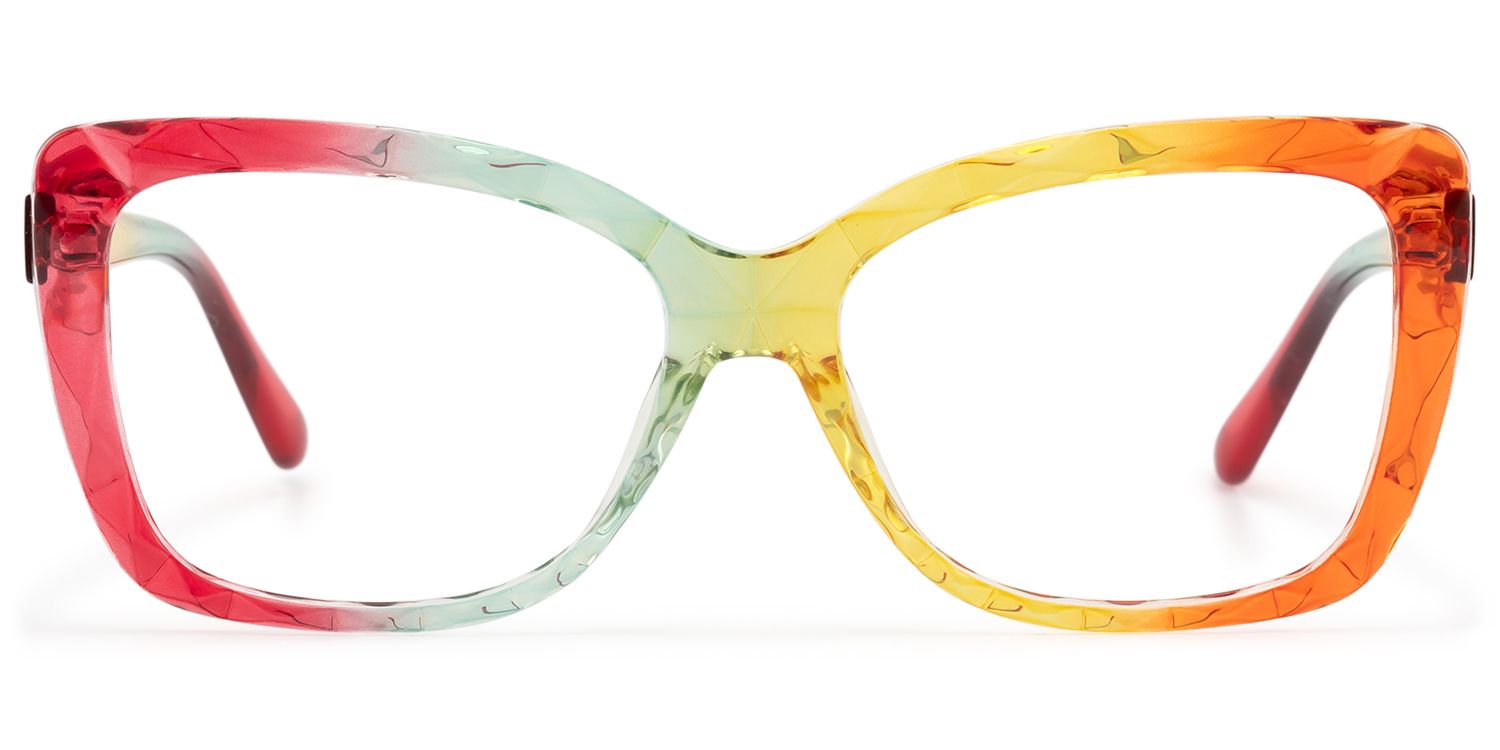 Frame Size of Letitia - Rectangle Multicolor Eyeglasses | Vooglam