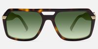 Maverick - Gold Tortoise Aviator Sunglasses | Vooglam Angle View