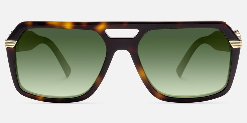 Maverick - Gold Tortoise Aviator Sunglasses | Vooglam