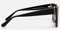 Trance - Square Black Sunglasses | Vooglam Side View