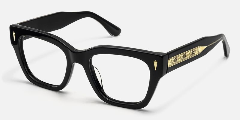 Asante - Square Black Eyeglasses