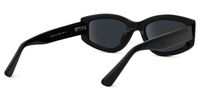 Elijah - Geometric Black Prescription Sunglasses | Vooglam Side View