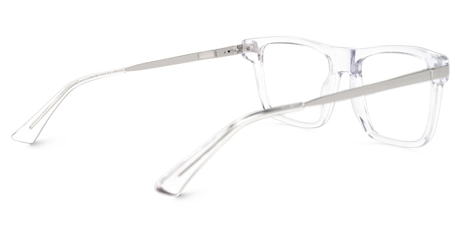 Elkie - Rectangle Crystal Eyeglasses | Vooglam Side View