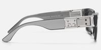 The Programmer - Rectangle Silver Sunglasses | Vooglam Side View