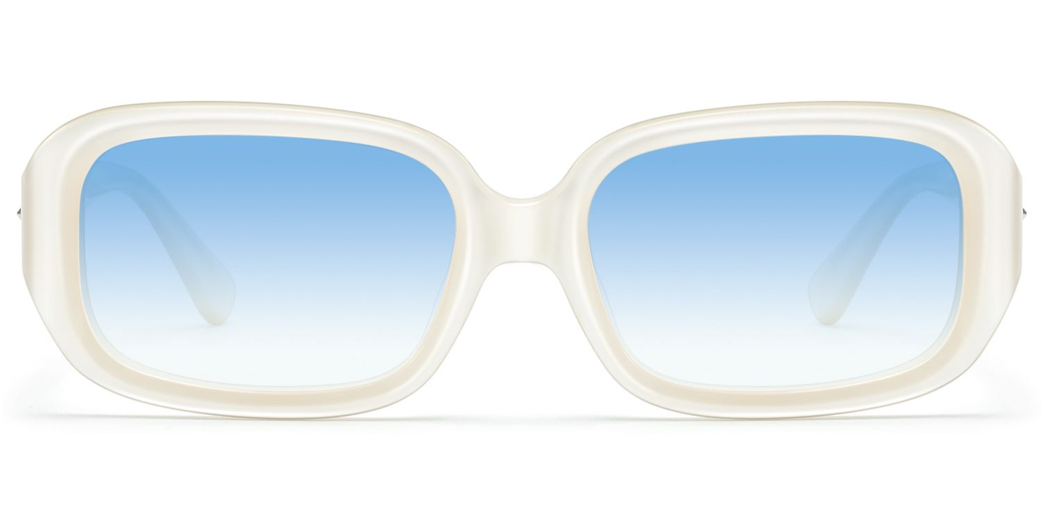 Prism - Pearlescent White Gradient Blue Sunnies by Vooglam Product Details 1